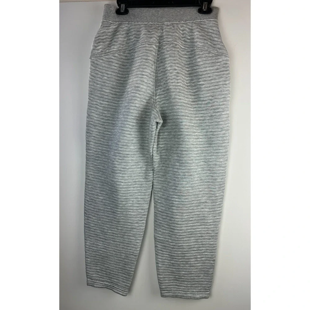 Athleta Ribbed Ottoman Sweatpants Gray Sweats Athleisure Plush Cozy Comfort XS - Picture 7 of 7